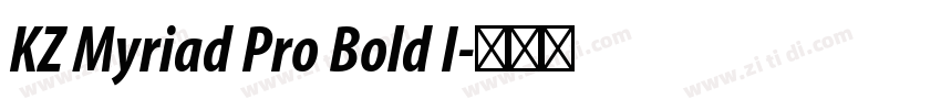 KZ Myriad Pro Bold I字体转换